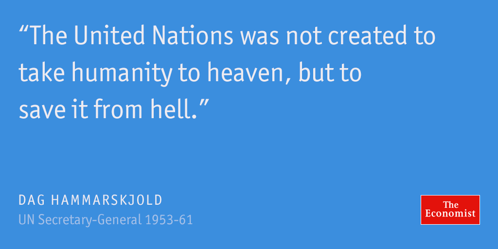 TheEconomist's tweet photo. Today marks the 70th birthday of the United Nations https://t.co/68jNy09nAr https://t.co/BZRGf1qfCZ