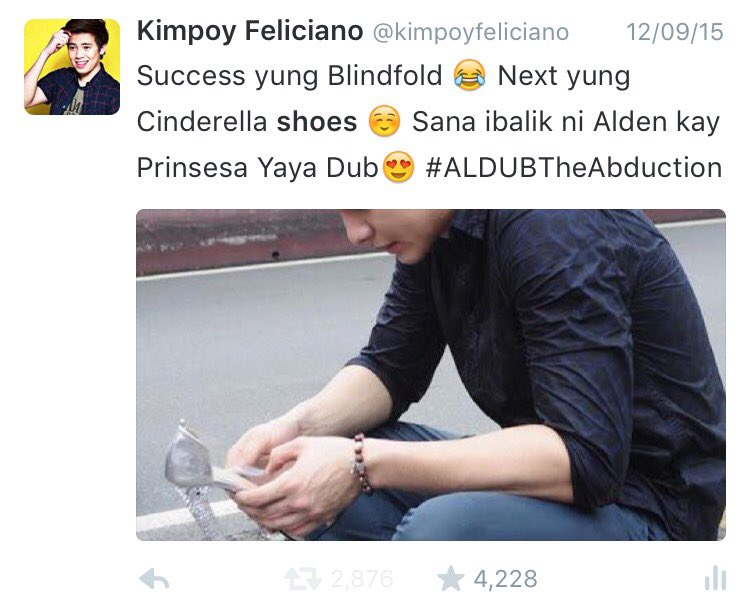 kimpoyfeliciano's tweet photo. Nangyari nga oh! HAHA :)) Ibinalik nga ni Alden yung shoes kay Yaya! :D #ALDubEBTamangPanahon https://t.co/JbnqExAVwJ