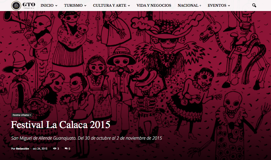 GtoTravelMX's tweet photo. Festival la Calaca https://t.co/gp6lrclNnO #SanMigueldeAllende #Guanajuato @lacalacafest #DiaDeMuertos Te esperamos! https://t.co/VoRETpUeSB