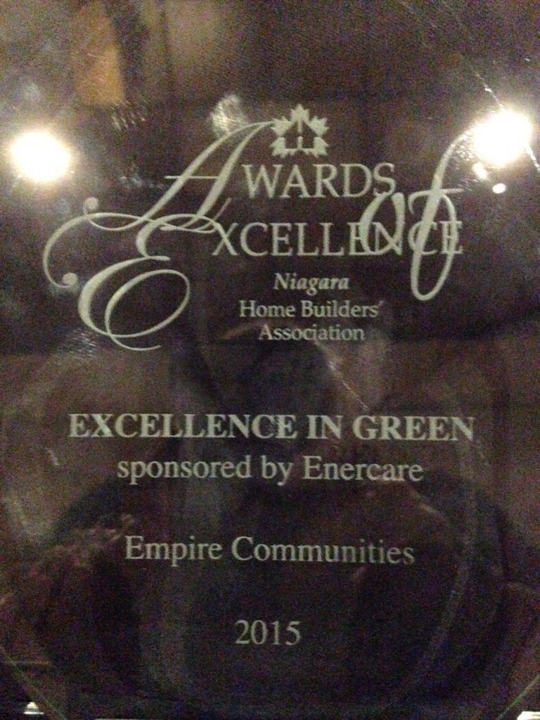 _empirehomes's tweet photo. We are honoured to receive the Excellence in Green award at the #NHBA tonight, thank you! https://t.co/Pi7LcCpOzp