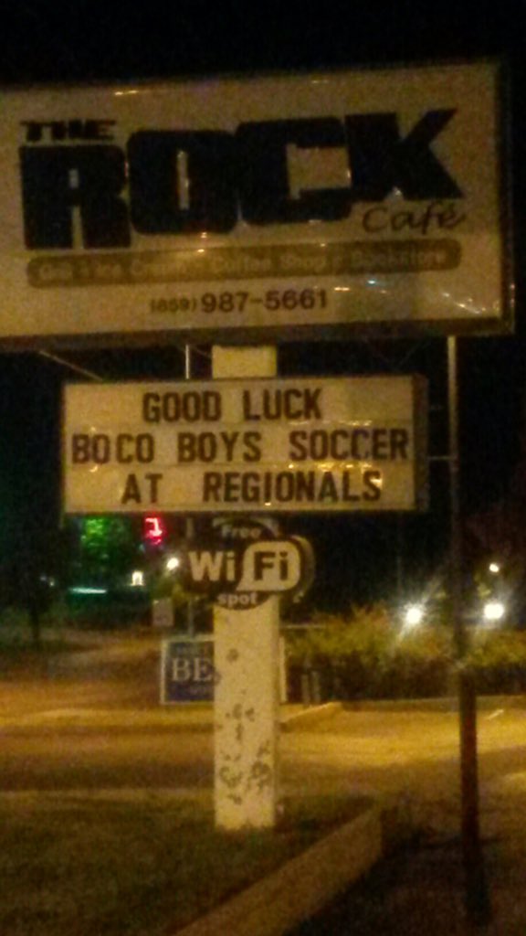 BourbonSoccer's tweet image. Thanks The Rock Cafe!! #OneTeamOneMission #ColonelPride