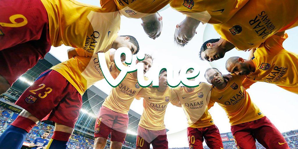 FCBarcelona's tweet photo. #VineFCB Barça in six seconds. Have you seen the latest video? https://t.co/Aly9Awgbp9 https://t.co/c2T9NVlqqG
