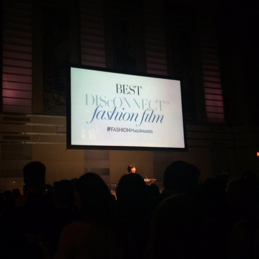 Congratulations to <a href="/satyandpratha/">SATY + PRATHA</a> for winning best <a href="/DIScONNECTFFF/">DIScONNECTFFF</a> fashion film at #FASHIONMagAwards!