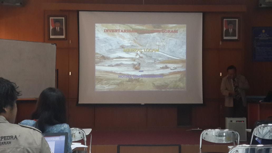 Course "The Role of geology and geophysics mineral exploration" by Mr. Hotma Simangunsong has just begun