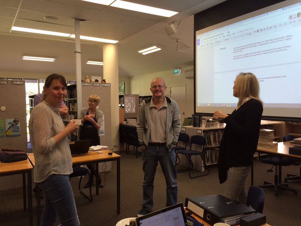 ACCE_AU's tweet photo. Great to see @melcashen dropping into the #ACCE_AU Board meeting Thank you to @lebarker9 for hosting us. https://t.co/1VfBbZ0QXT