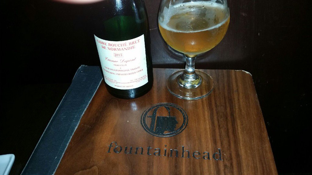 Enjoying E. Dupont Cidre Bouche Brut de Normandie <a href="/fountainheadchi/">Fountainhead</a>. Review to come!