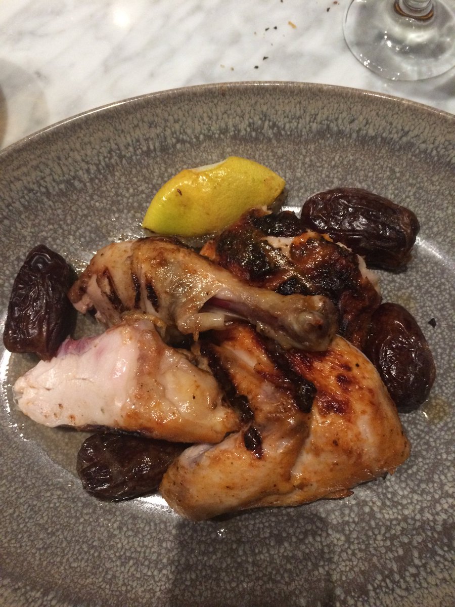 LouisWC's tweet photo. #BarchaSF Soft opening. Harisa chicken with dates https://t.co/hllM5TpxUd