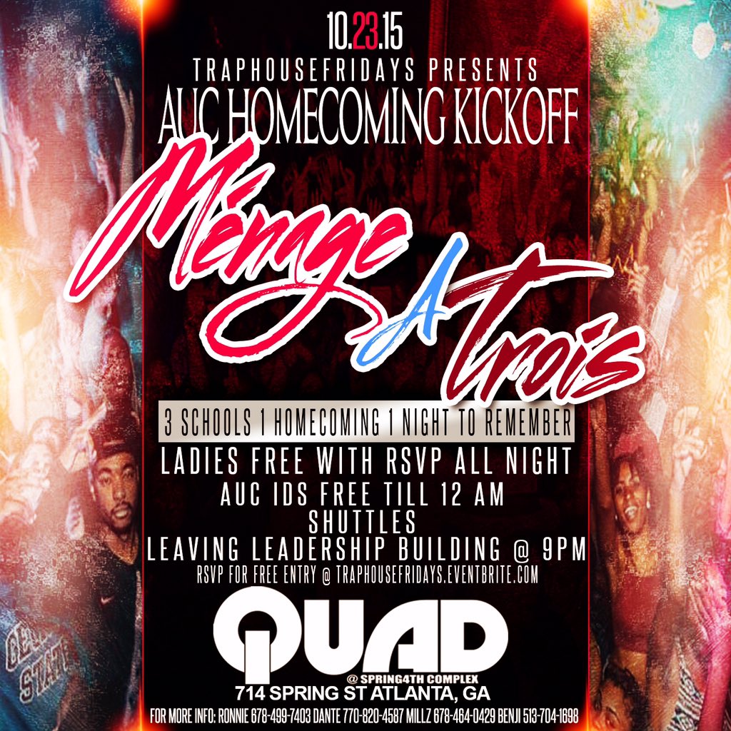 ATLPartyPlug's tweet image. #QUADTONIGHT Quad Right now!  #AUCHomecoming2k15 #AUCHomecoming (FREE w/RSVP)