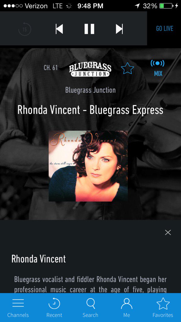 RhondaVincent13's tweet photo. PLAYING NOW! @SIRIUSXM #Bluegrass Junction #BluegrassExpress #RhondaVincent #BluegrassQueen https://t.co/OMLyO0rvIc