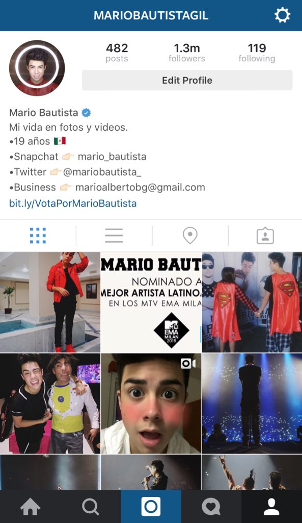mariobautista_'s tweet photo. Me duermo, me levanto y estamos verificados en instagram! :') GRACIAS ❤️ https://t.co/nvtnszRwlI