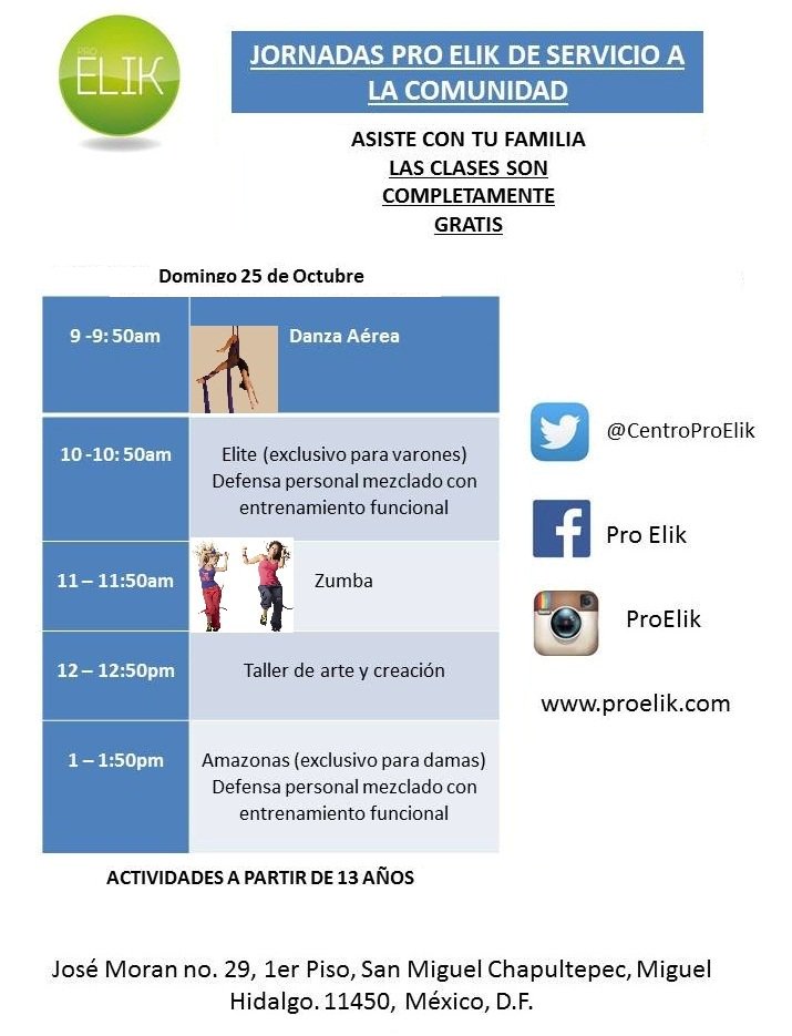 Zenaly's tweet photo. #SINCOSTO para la comunidad este #domingo 24 de octubre. #RETWWET quizá a alguien le venga bien un poco de actividad https://t.co/B4LJRScEqG
