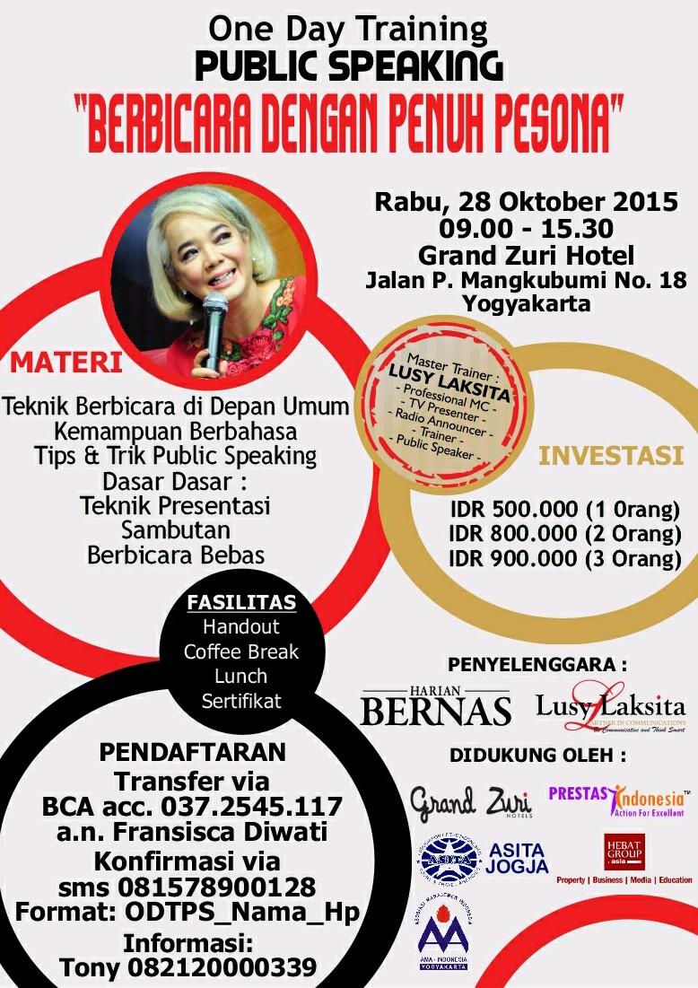 LL_BSPIC's tweet image. minggu depan ada One Day Training Public Speaking..segera daftar #onedaytraining #publicspeaking #lusylaksita #ODT