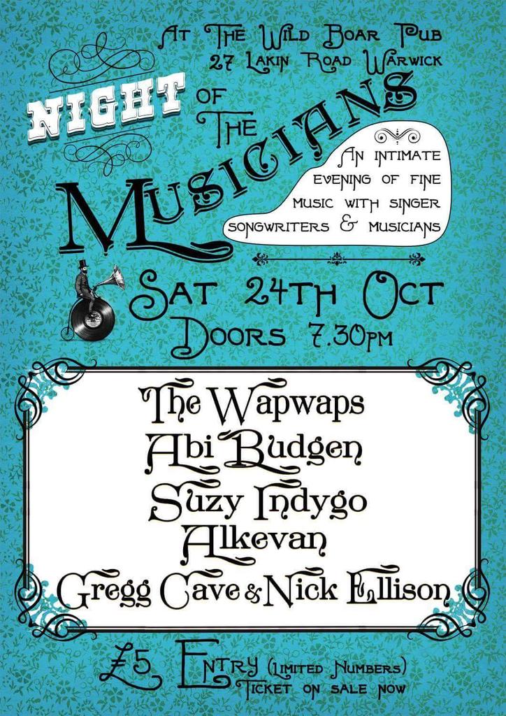 TONIGHT <a href="/WildBoarWarwick/">The Wild Boar</a> 'Night of the Musicians <a href="/EventVocalist/">Rosie H</a> <a href="/LoveWarwick/">おおば∞🐍🦎</a> <a href="/WarwickWitter/">Warwick Witter</a> <a href="/moreWarwick/">Visit Warwick</a> <a href="/TownDevt/">Town Centre Tweets</a>