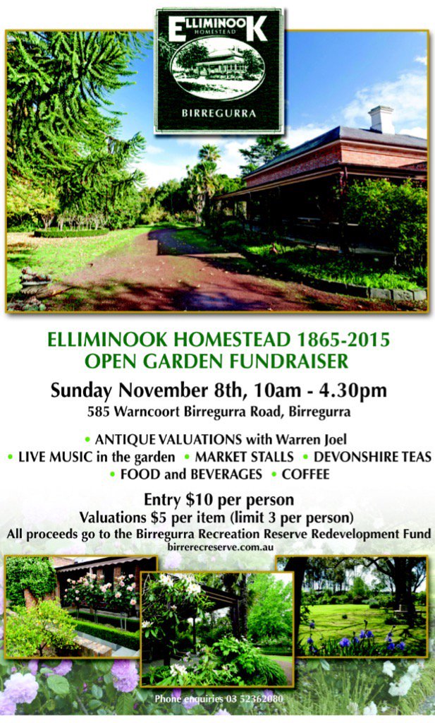Visiting us on Nov 7 or 8? Don't miss Elliminook Homestead's Open Garden Sunday November 8: elliminook.com.au/wp-content/upl…