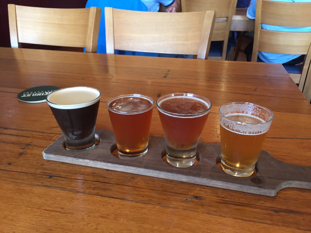SidonaG's tweet photo. Another day another #beer paddle @KingStBrewhouse today @SydneyCraftBeer #scbw15 https://t.co/NgqJ5zKO2S