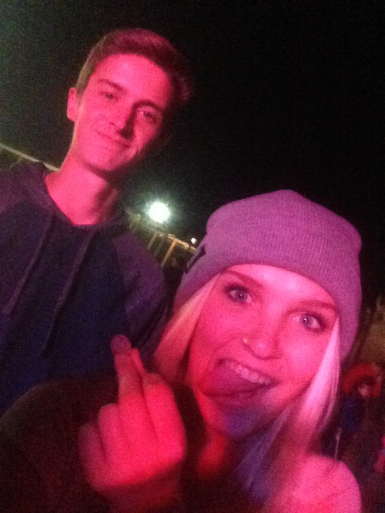 _sophie_hill's tweet photo. WE FOUND A LUCKY PENNY TO THE FRONT OF THE LINE #insanitypoint https://t.co/eoQwHWUPwx