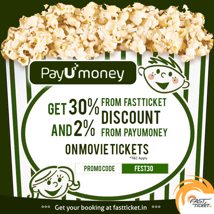 Fastticket_in's tweet photo. Now get 30% #discount from #Fastticket and 2% from @PayUmoney on #MovieTickets.
Book- https://t.co/zQ3UR6etyZ https://t.co/PdcAayBuK4