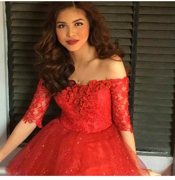 maine mendoza red dress Maine Mendoza Outfit: Stunning Red Dress for a Night Out