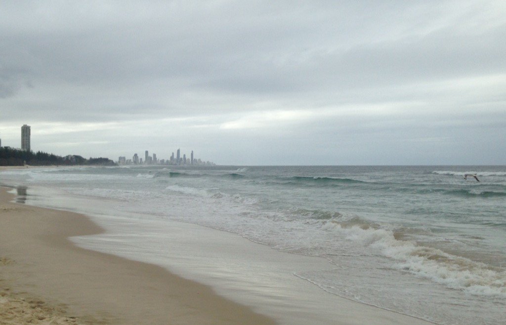 WENGoldCoast's tweet photo. Stunning view from #Burleigh beach @VisitGoldCoast @abcgoldcoast @myGoldCoast still beautiful when cloudy #beach https://t.co/pzyjzHflF7