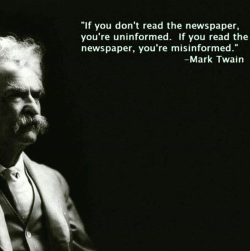 Always be critical of the news you read.