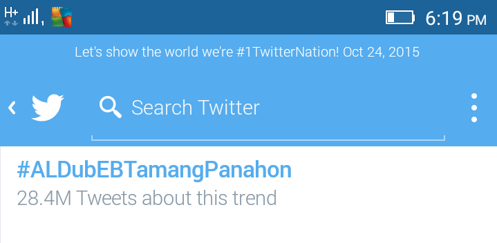 jmliveordie's tweet photo. still on the top worldwide tweetiebird pa more  #ALDubEBTamangPanahon https://t.co/5BdQCa5HDq