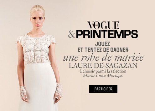 VogueFrance's tweet photo. Une robe de mariée Laure de Sagazan est à gagner avec Vogue et Printemps https://t.co/6Y1eaB24EP https://t.co/i5DoblAOiz