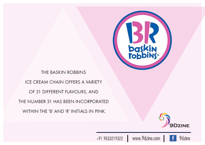 9Dzine's tweet photo. Do you know the Baskin Robins Logo secret?  Call 9833219322 Visit https://t.co/XSBt4kZNK4 #9dzine #logofact https://t.co/xwFLO7ieoM