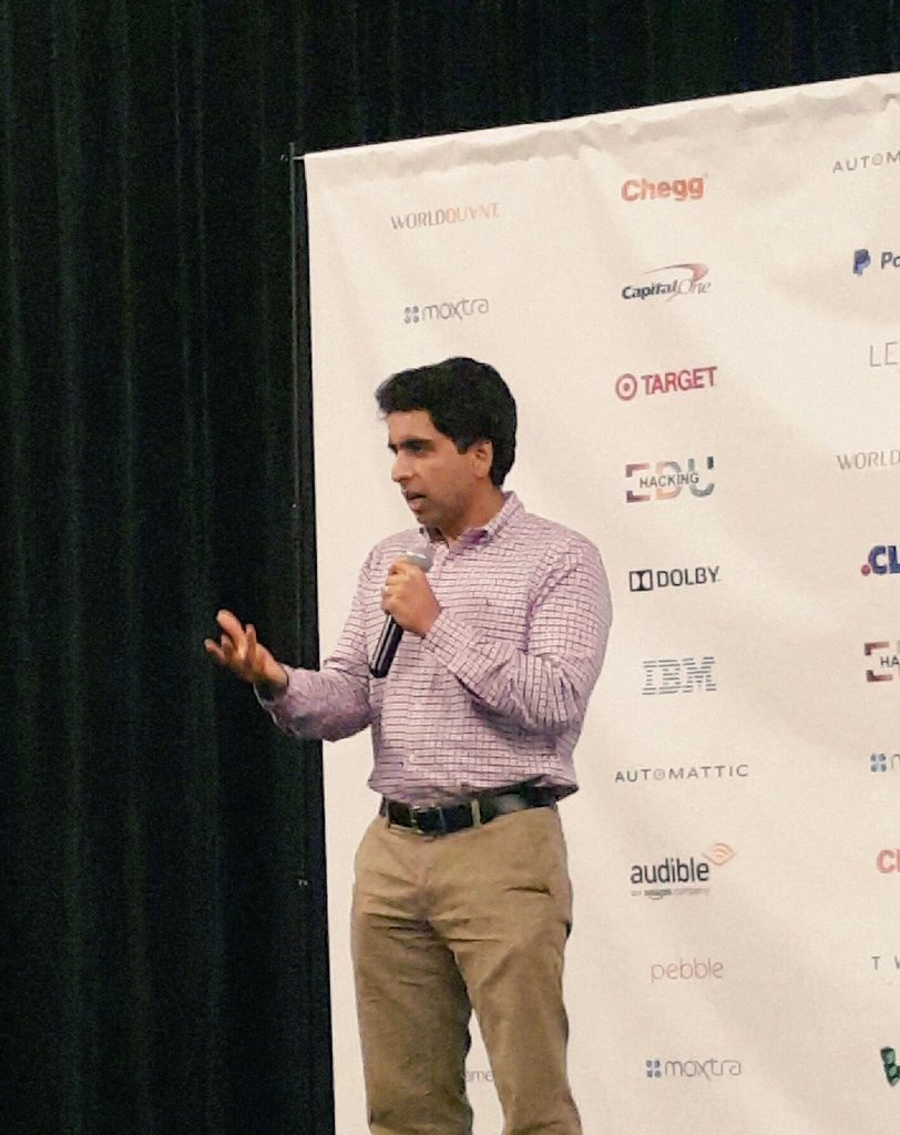 SmartGymLabs's tweet photo. Sal Khan from #KhanAcademy  @salkhanacademy gave a brilliant speech at #HackingEDU https://t.co/at0kfDvGXC