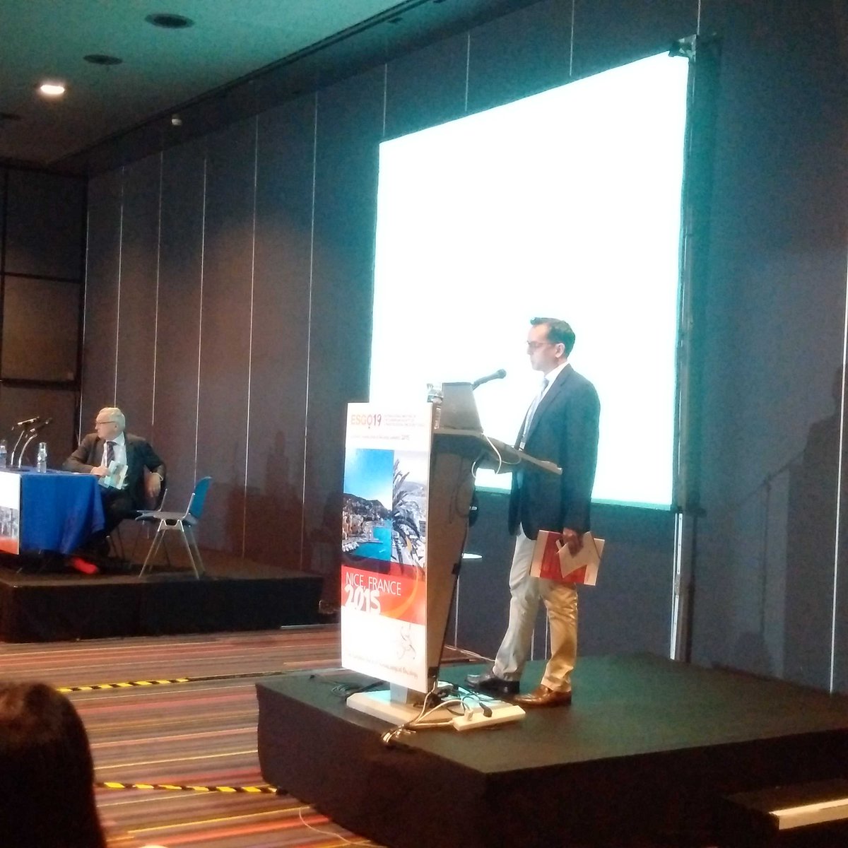 John Butler speaking about gynae cancer inequalities. high incidence in E. Europe due to lack of health care funding