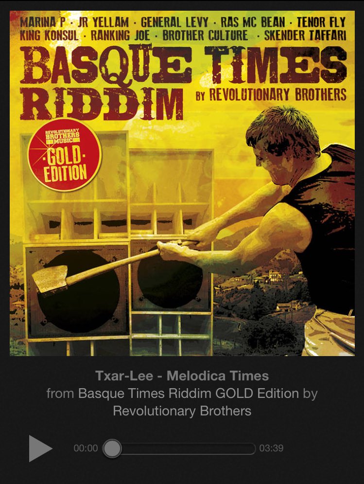 IndaGloryKultur's tweet photo. TXAR-LEE "Melodica Times" #BasqueTimesRiddim https://t.co/zxLHQZcDl8 #reggae #basquecountry #bandcamp https://t.co/xuoGYjJWoV