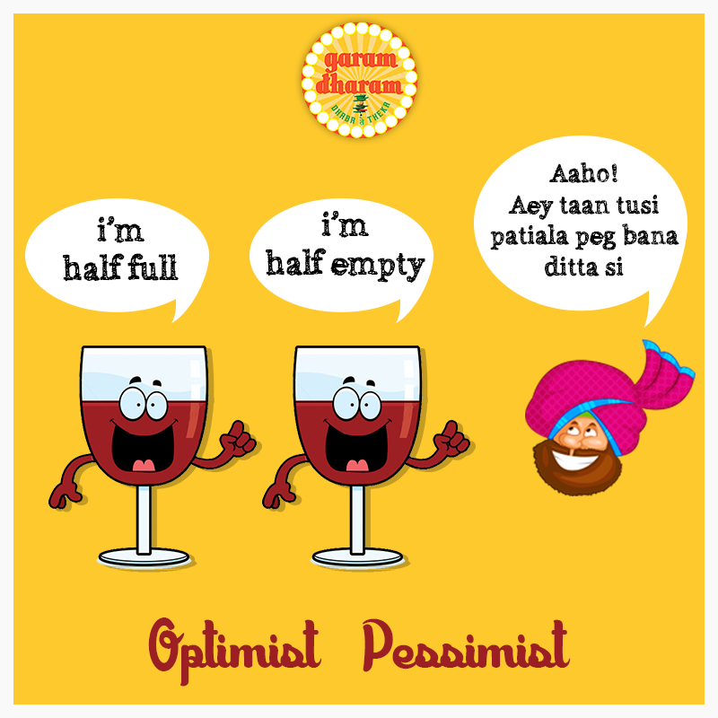 GaramDharam_GD's tweet photo. Because we punjabis don't understand the meaning of half glass or full glass all we can see is "Patiala Peg"! https://t.co/qMBzFUUkTK