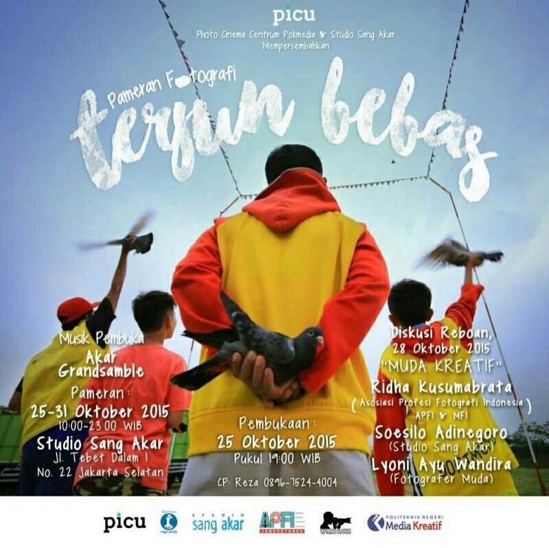 ftg_polimedia's tweet photo. Ayo ramaikan Pameran Fotografi " Terjun Bebas "
Minggu,25 Oktober 2015
Pukul 19.00 WIB 
@snapgunadarma @PhotoUP94 https://t.co/lHYJdrXsaK