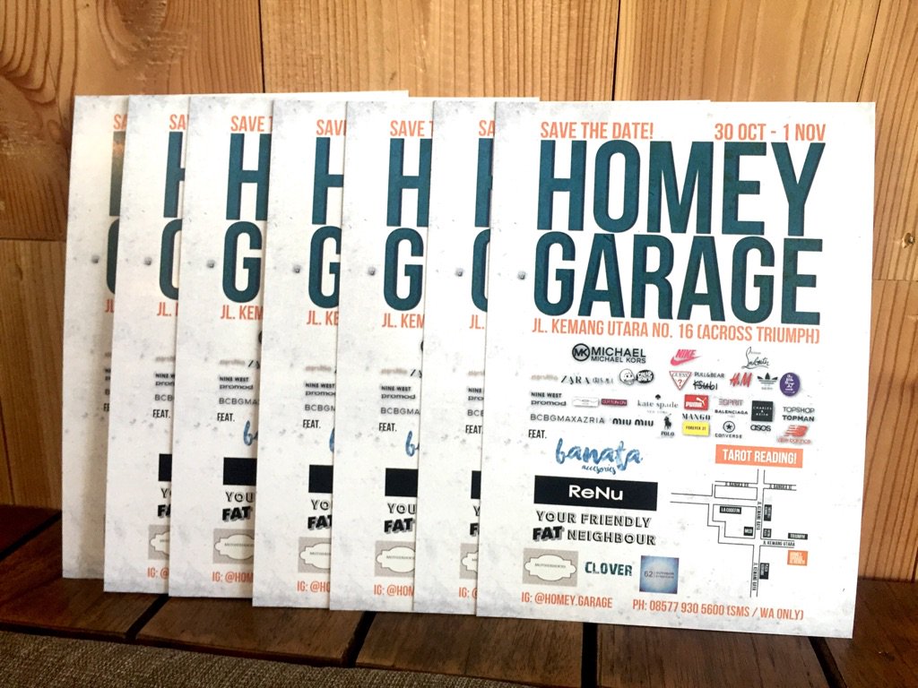 MARK YOUR CALENDAR!

30 Oct - 1 Nov

"Homey Garage"
Selling many new and preloved authentic stuffs! be there 👌