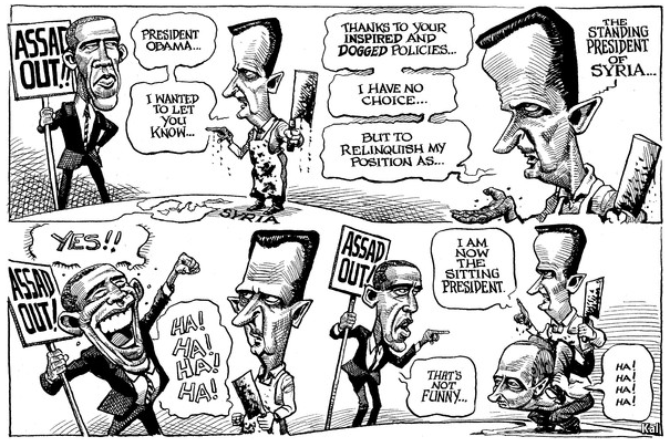 TheEconomist's tweet photo. Assad, the sitting president: This week's KAL's Cartoon https://t.co/K5KninfoLV https://t.co/qvqqdlRlQN