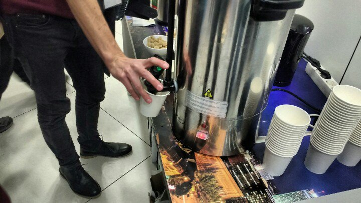 refugeehackaton's tweet photo. Breakfast in the rear, second part of the building https://t.co/vJUnhnhHc3