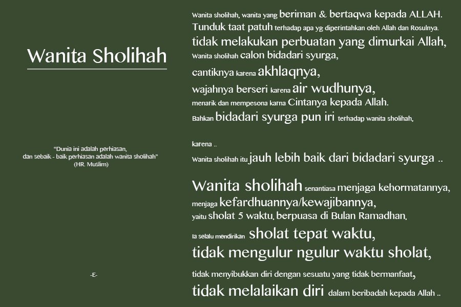 Evrida Cendrawati On Twitter Jadi Wanita Sholiha Itu Harus Tapi Jgn Pernah Merasa Lebih Sholihah Dari Wanita Lain Islahdiri Https T Co Nc5liyxvvh