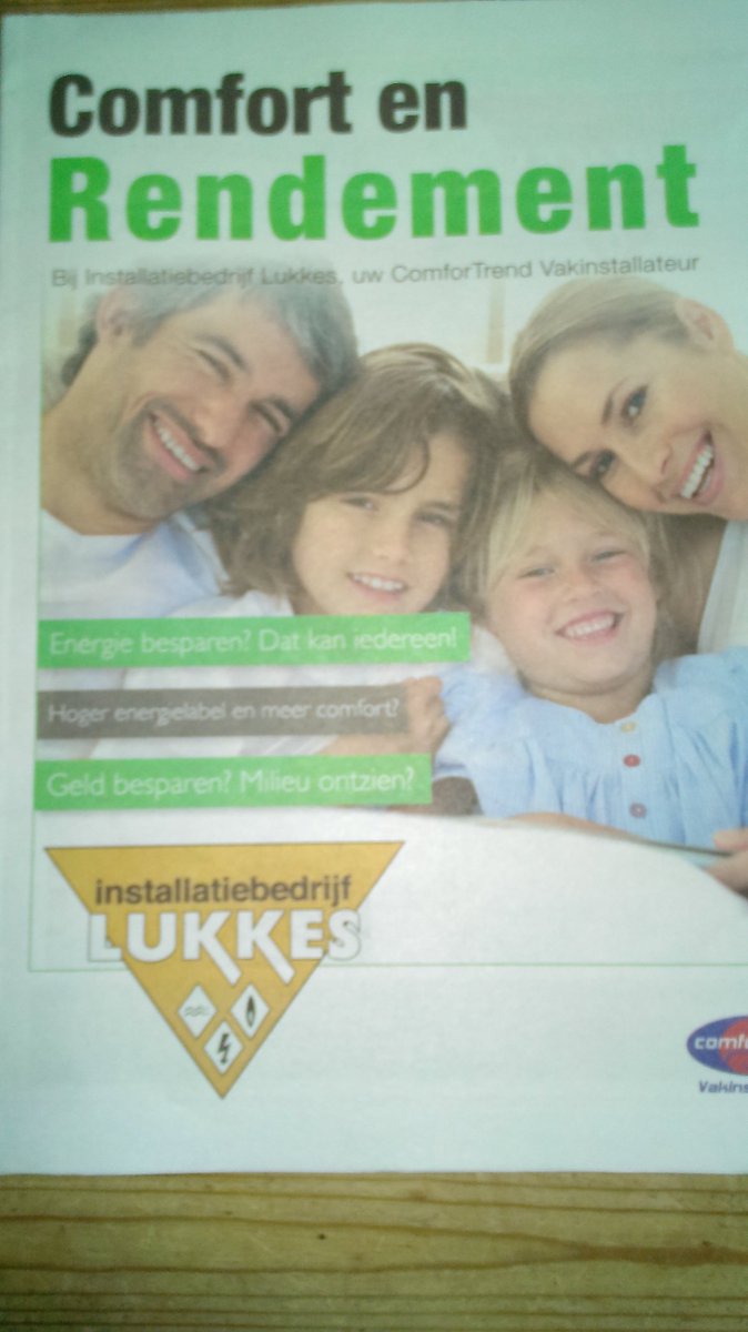 Daar was hij dan. Comfort en rendement krant van #installatiebedrijf #lukkes #Arum #wommels