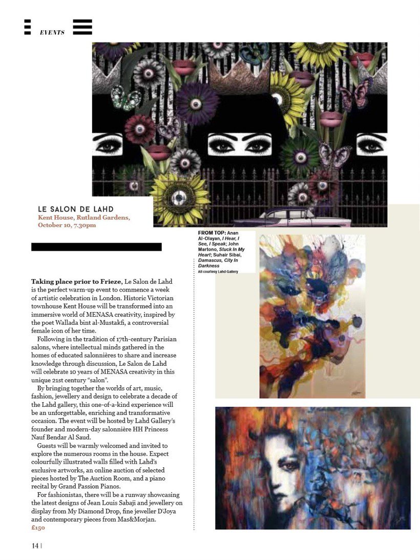 lahdgallery's tweet photo. #NewPress #lahdGallery: #lesalondelahd at mayfair times #October edition 2015
https://t.co/noPUqm0RU7
#10yearsoflahd https://t.co/qO6r84B27U