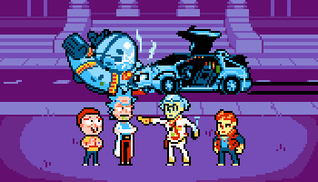 skypirateradio's tweet photo. "Flux Capacitors are for chumps, the things an antique"#backtothefuture #pixel_dailies #RickandMorty @Pixel_Dailies https://t.co/6fyTrnq97U