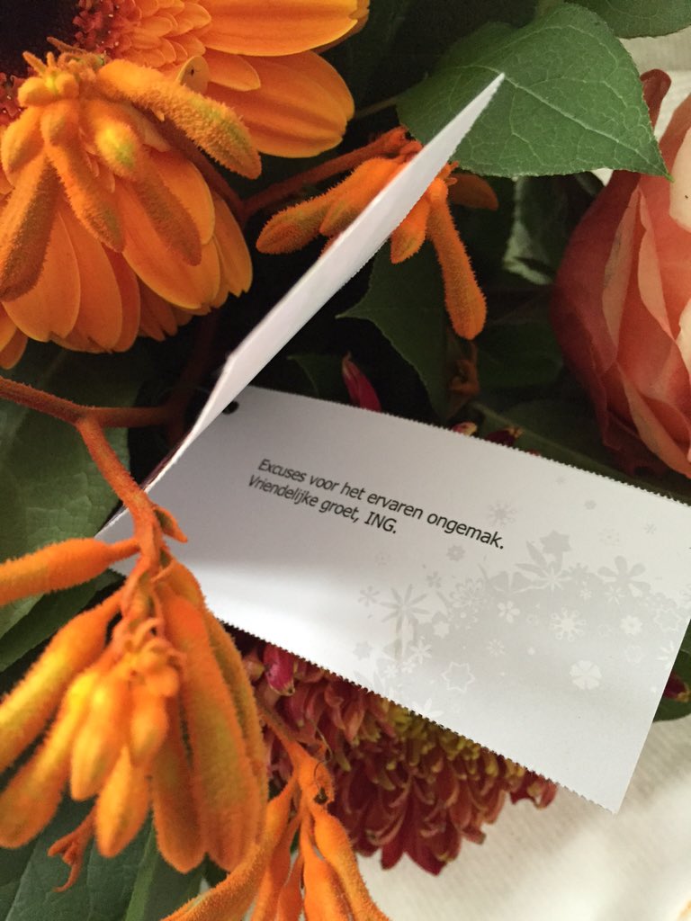 agnesknitel's tweet photo. Bedankt @ingnl ! Wat attent. #verkeerdpasjegeblokkeerd #netjesopgelost https://t.co/cRnrosK23X
