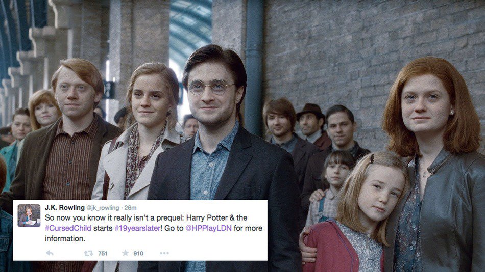 mashable's tweet image. The 'Harry Potter and the Cursed Child' synopsis is here and there are major implications: on.mash.to/1W9I0O2