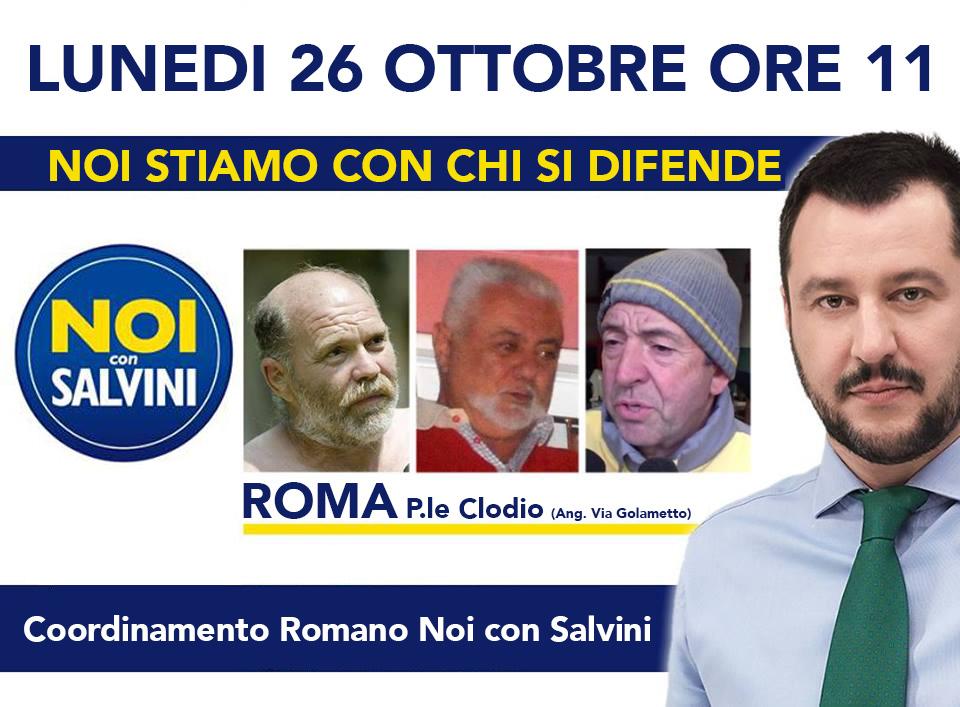 #Stacchio #Ermes #Sicignano #noistiamoconchisidifende 26/10 ore 11.00 davanti al Tribunale di Roma <a href="/Noiconsalvini/">Noi con Salvini</a>
