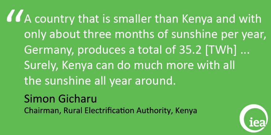 IEA's tweet photo. Energy Quote of the Day, 24 October 2015 https://t.co/6o6uCSFHuR #Kenya #solar #renewables https://t.co/RojjPf9stF