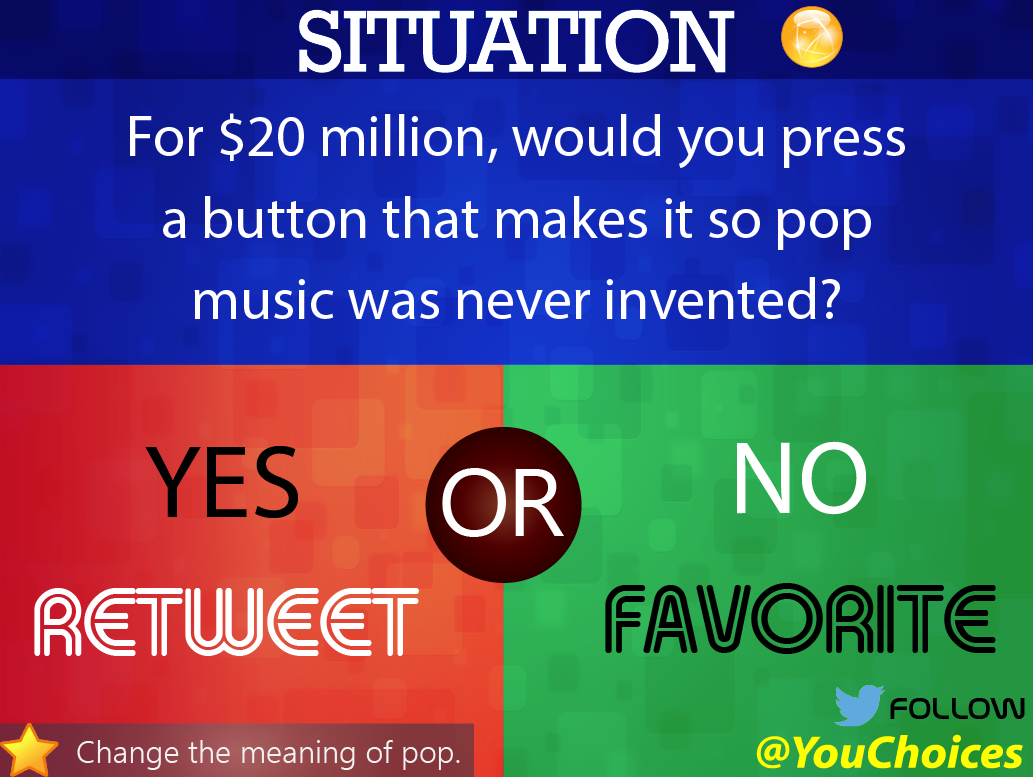 YouChoices's tweet image. No more pop?