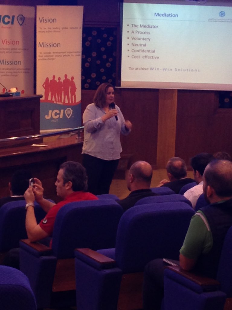 MarahDa's tweet photo. Session by Lana Al Nimri about managing workshop conflict 
#JCI #NC5th #NCJo #Impact 
#BeBetter https://t.co/qgtBfyrpMI
