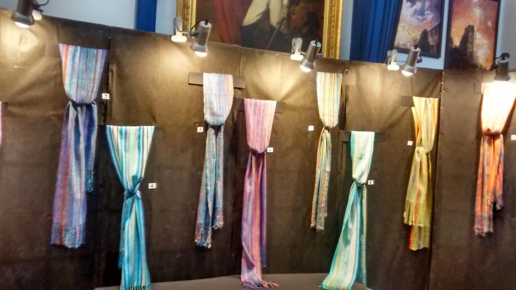 whereswoolly's tweet photo. The raffle scarves are gorgeous as usual - come get a ticket @esgwsd2015 https://t.co/k8hkDaFtmP