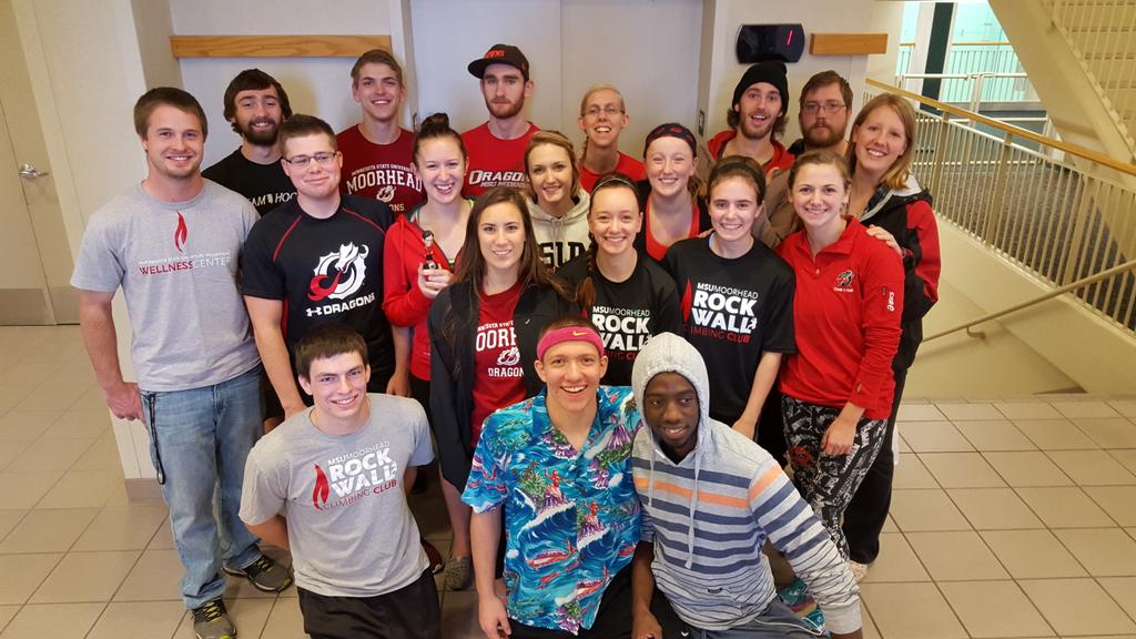 MSUMClimbing's tweet photo. Squad is ready to take on Fall Crawl! Also can you spot @PrezBlackhurst ? https://t.co/t0iZRRq6h9