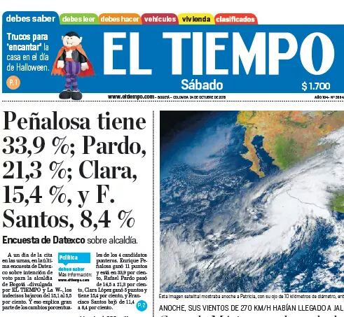 PachoAlerta's tweet photo. Última encuesta a la alcaldía mayor de Bogotá. En esta @EnriquePenalosa también tiene pinta de alcalde. https://t.co/zKcrlnaWRp