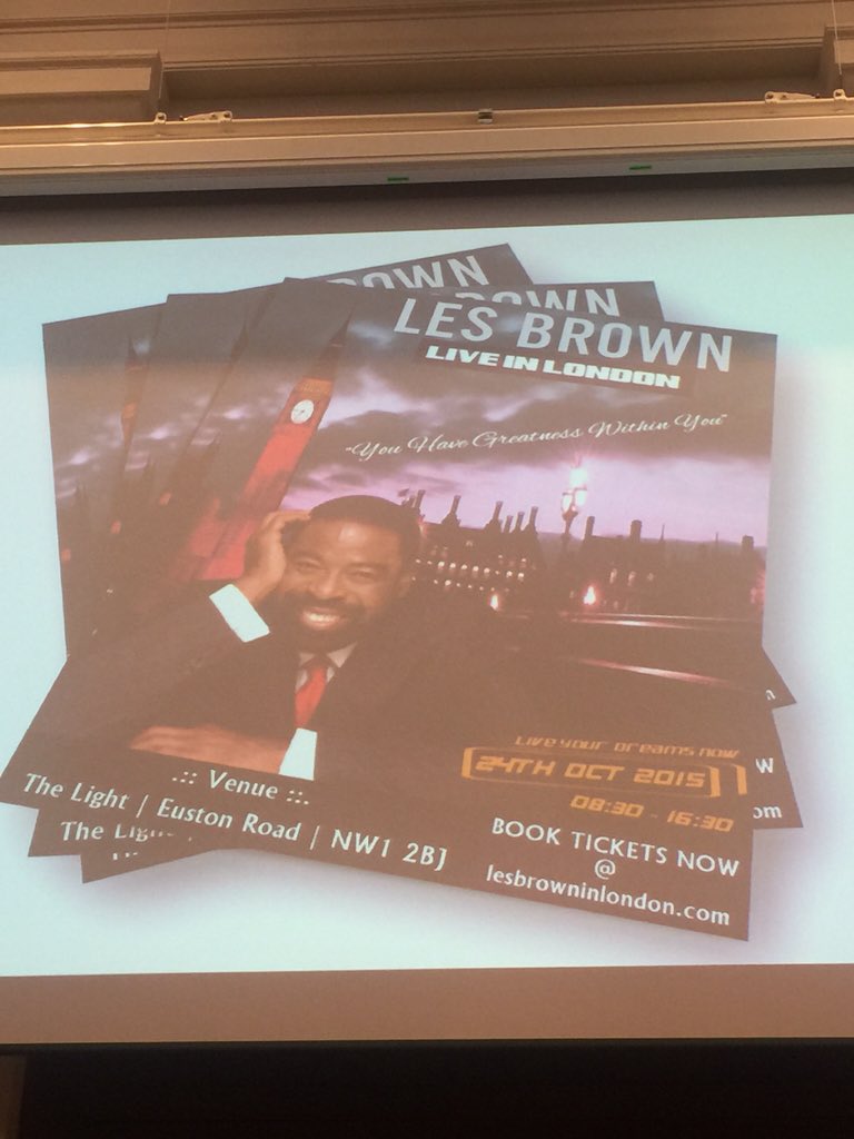 elsie_property's tweet photo. Go Big With Les Brown - a GR8 day thanks @AltheaMotivator @LesBrown77 #LBIL #LesBrowninLondon https://t.co/yeo2FHjUep