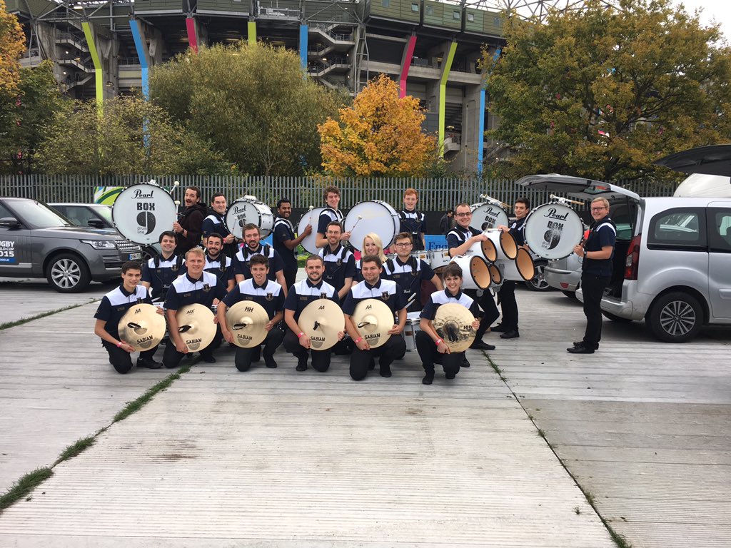 box9d's tweet photo. Recognise a few faces in the #RWC2015 #semifininal ?! Big thank you to the @rugbyworldcup team and @stagmusic_uk https://t.co/jKyNju5F17